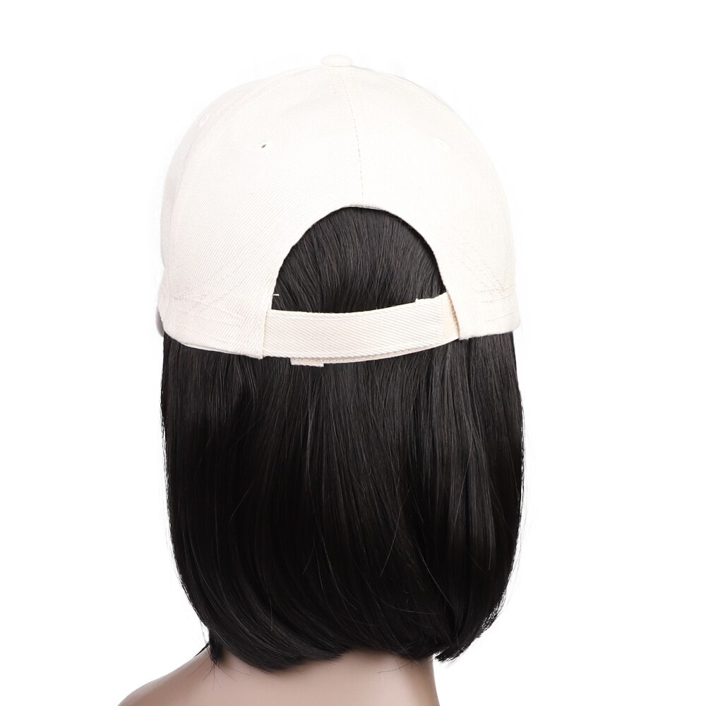 ONYX-peluca BoB sintética para mujer, extensión de pelo corto, gorra de béisbol, conexión natural, ajustable, para exteriores