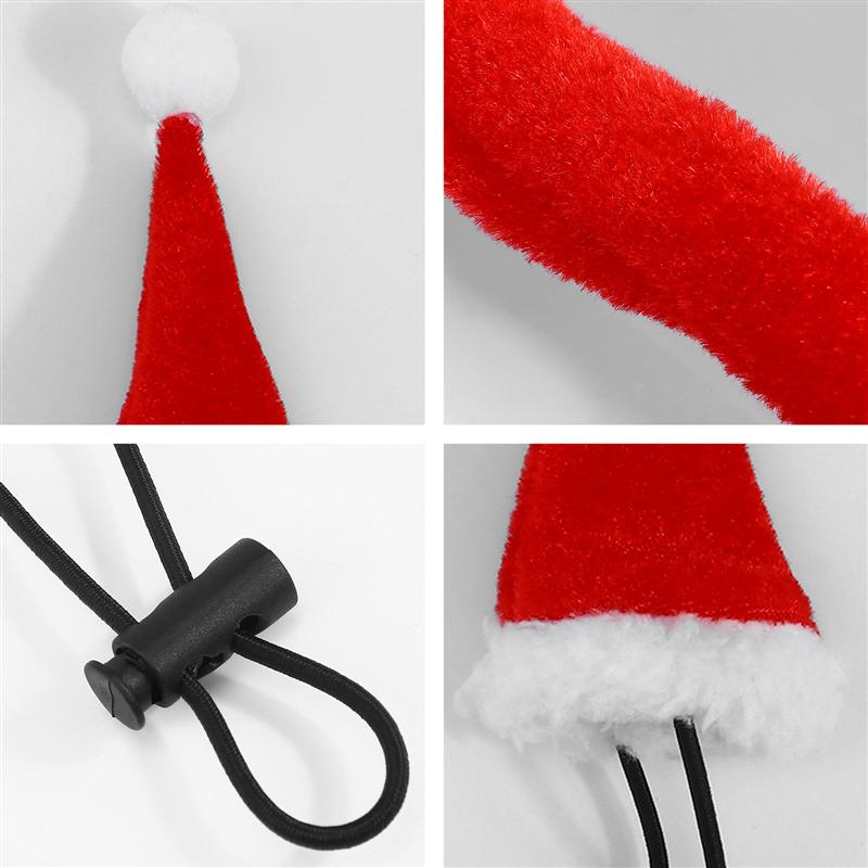 2Pcs Bearded Dragon Lizard Santa Hat with Scarf Festival Christmas Costume Set