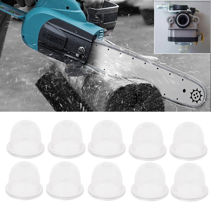 10 Stuks 17Mm Carburateur Carb Primer Lamp Cap Brandstofpomp Voor Chainsaw Blower Trimmer