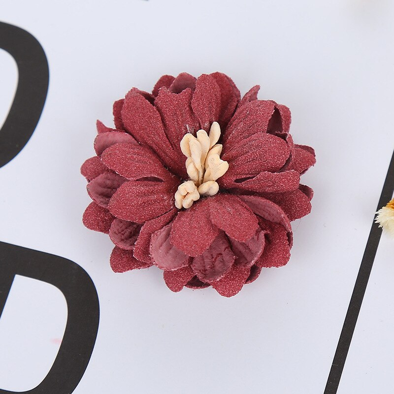 10 stk /4cm kunstigt krysantemumblomsthoved til bryllup hjemindretning håndlavede blomster klud hat tilbehør håndværk blomst: 5