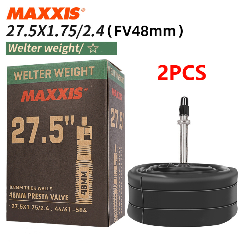 2PCS MAXXIS WELTER WEIGHT Bicycle Inner Tube 26/27.5/29 Inner Tube Of Mountain Bike Road Bike AV(SV) FV(PV) Origina Inner Tube