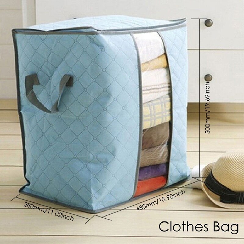 1 Stuk Van Opvouwbare Opbergtas Kleding Deken Quilt Closet Box Zak Trui Kleur Opbergtas