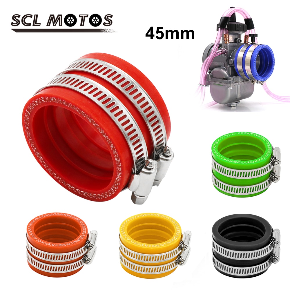 Scl Motos 45Mm Rubber Motorfiets Carburateur Adapter Inlaatspruitstuk Voor Keihin Pwk 34Mm 36Mm 38mm 40Mm 42Mm Racing