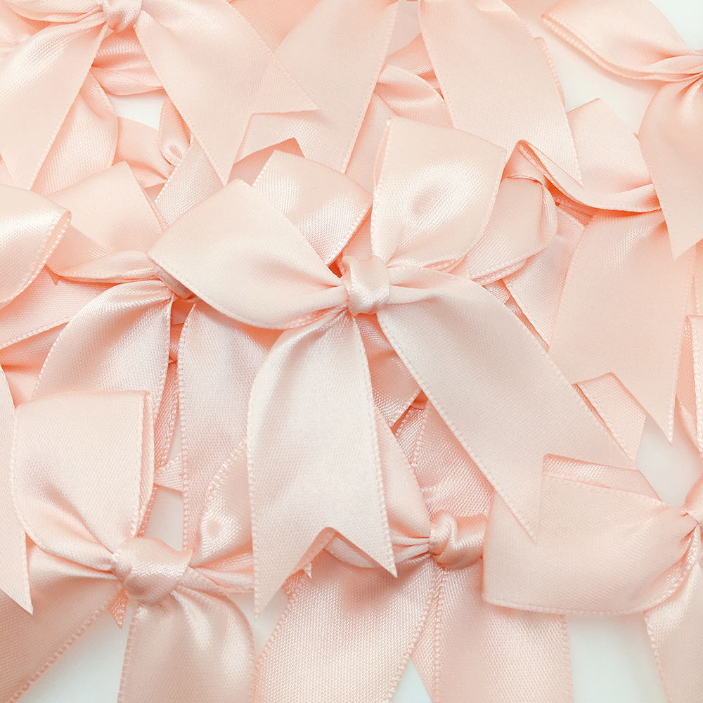50 Uds. De lazos de cinta satinada de 85x85mm, decoración para manualidades, , sombreros de flores, ropa DIY, bolsas para tarjetas de invicación de boda, decoración de