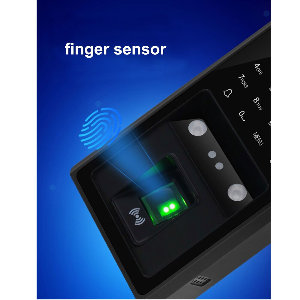 TCP Biometric Fingerprint & face Access Control device System support 300pcs faces /3000 figners 2.8inch LCD