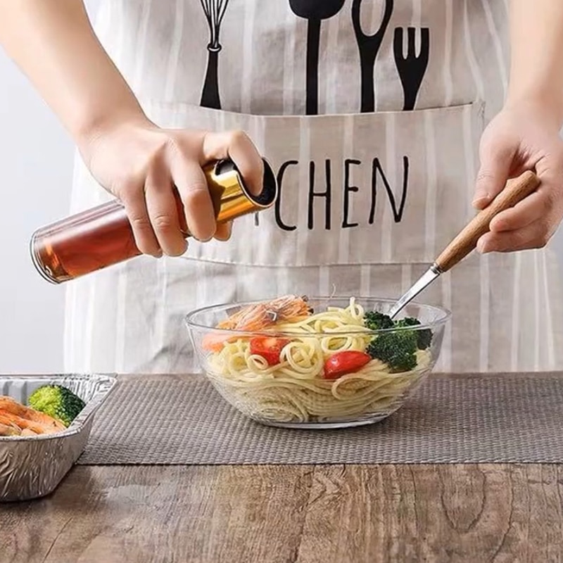 Køkken bageolie kogeolie spray tom flaske eddike flaske olie dispenser madlavningsværktøj salat bbq madlavningsglas olie sprøjte~