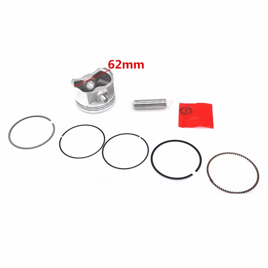 62mm Big Bore Motorcycle Piston Ring Gasket Kit for SUZUKI DR125 GN125 GS125 EN125 Flat Top Piston 125cc 150cc Upgrade