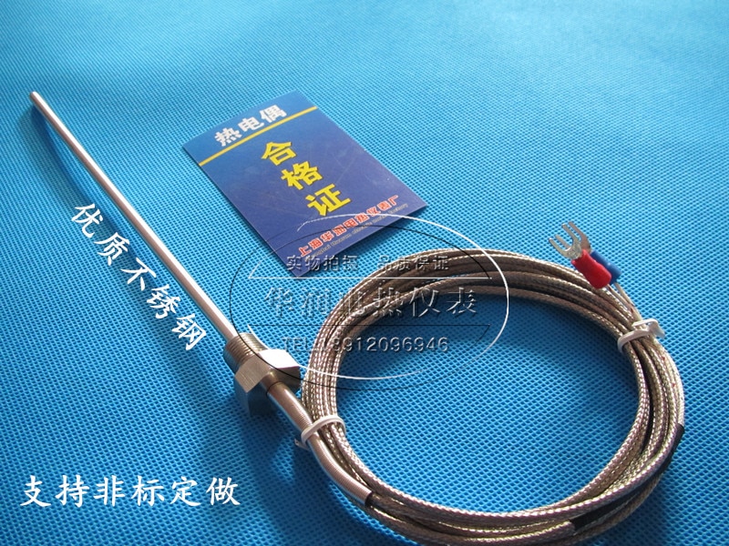 Threaded Probe K Stainless Steel Temperature Control PT100 Thermal Resistance Thermocouple Inductive Temperature Line M12*1
