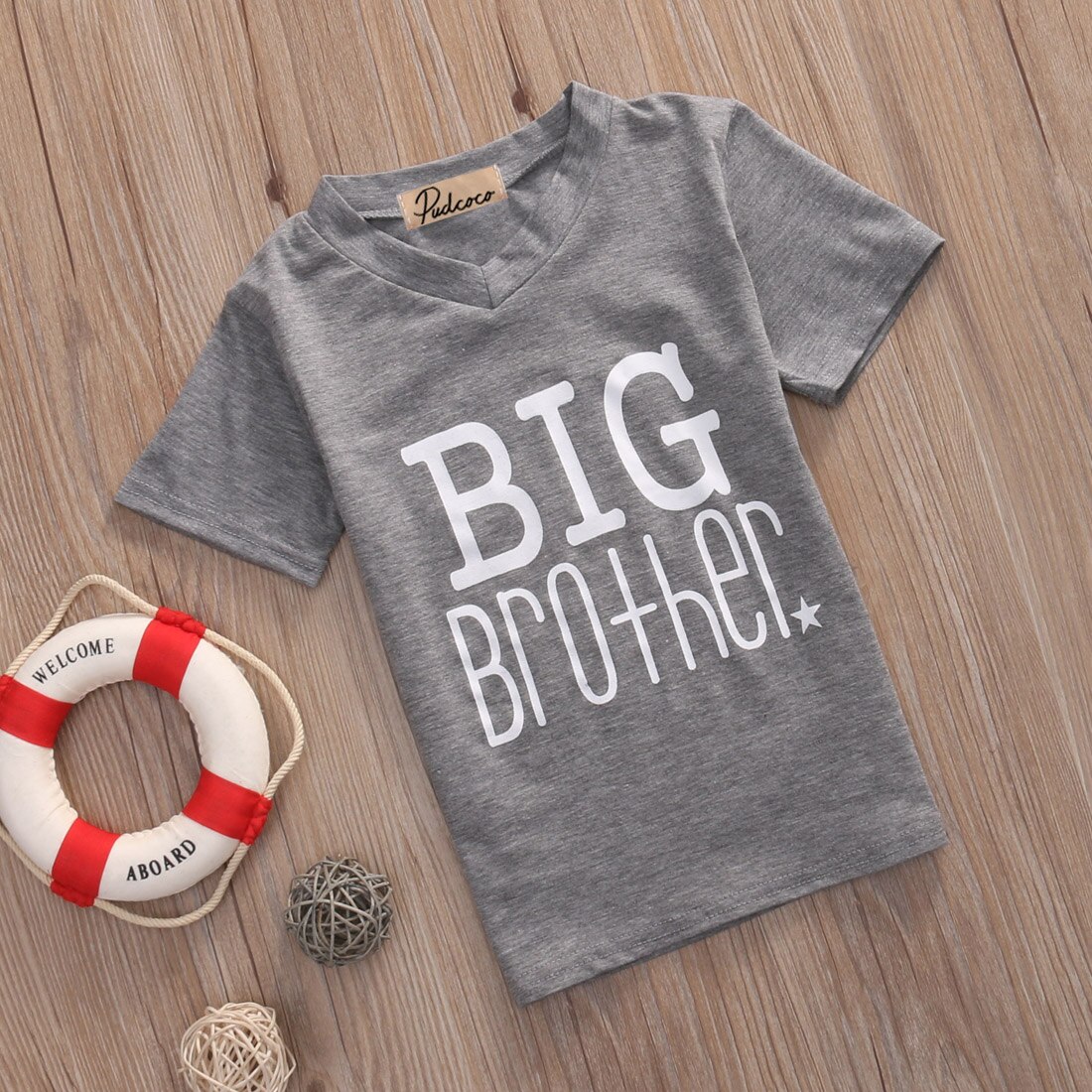 Mode Broertje Baby Boy T-shirt en Grote Broer Baby Jongens shirt Familie Bijpassende Kleding Kids Kinderen T-shirt 2-7Y