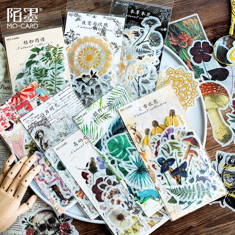 12 set/1 lot Stationery Stickers Paper Natural leaves Diary Planner Decorative Mobile Stickers Scrapbooking DIY Craft Stickers