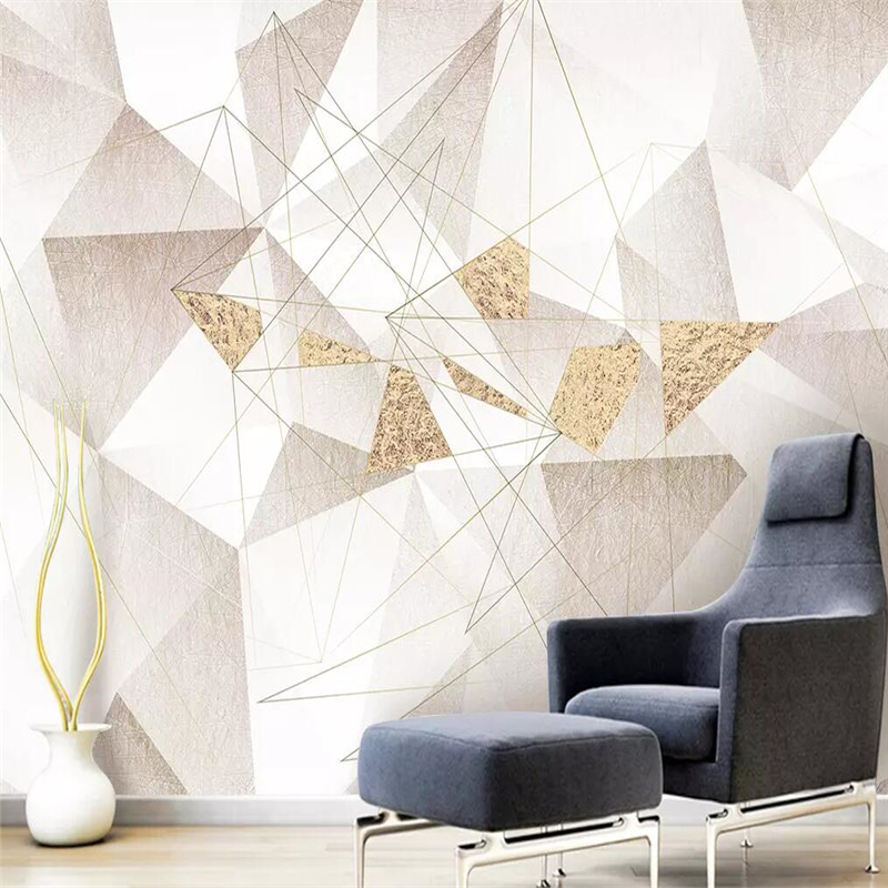 Decoratieve behang Diamond geometrische relief moderne eenvoudige abstracte achtergrond muurschildering