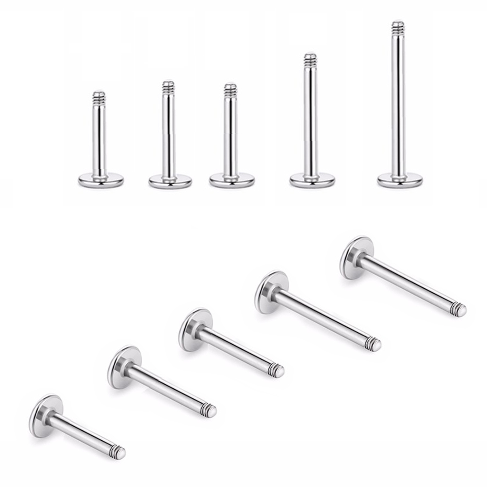 10 Pcs 16G 1.2mm Stainless Steel Screw Labret Bar ... – Grandado