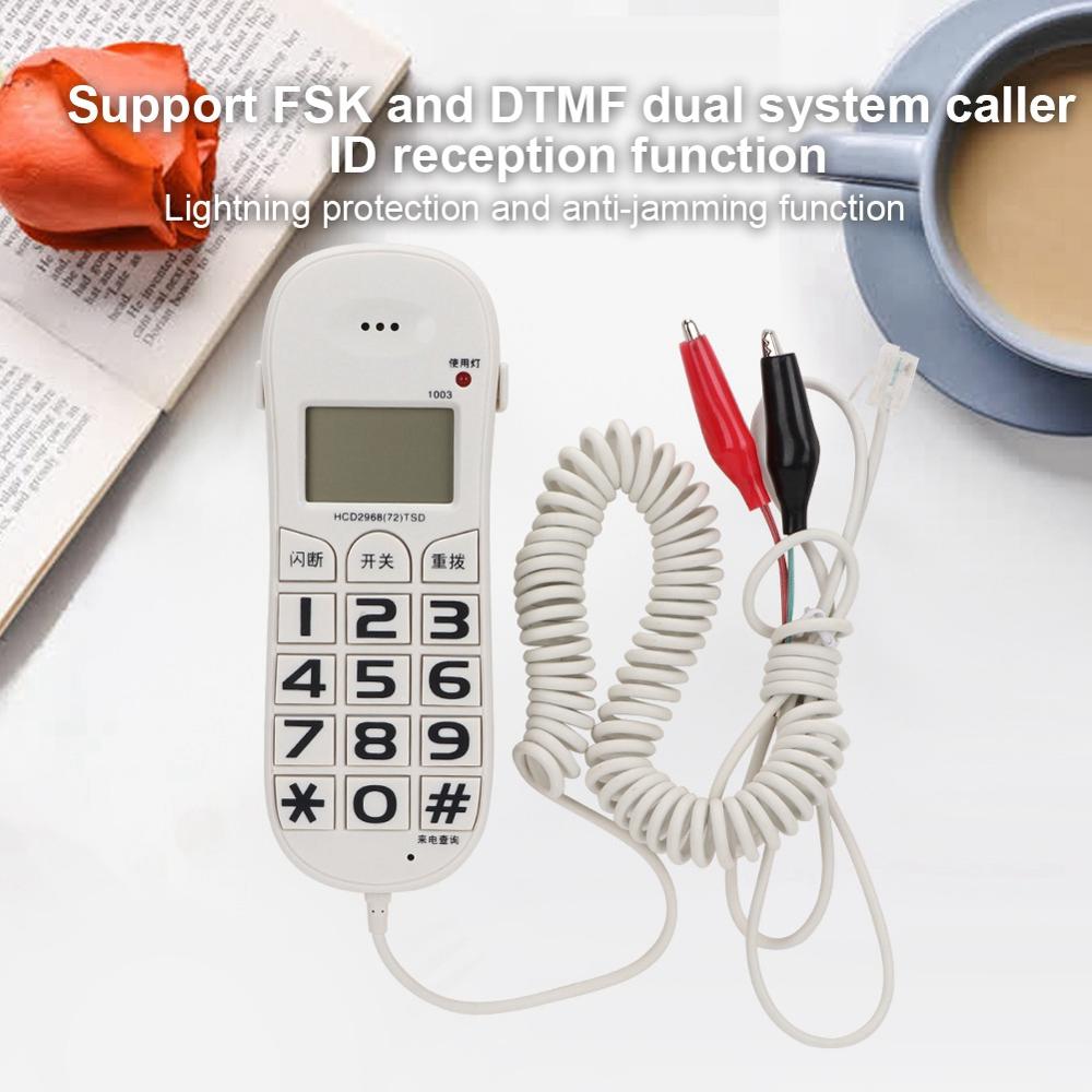 Fsk/Dtmf Caller Id Thuis Vaste Telefoon Thuis Kantoor Bedrade Telefoon Wit Telefon