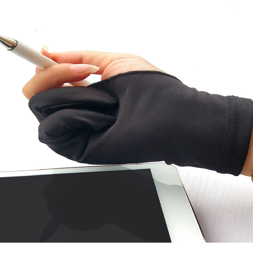 10Pcs Two Finger Tablet Stylus Pen Gloves Anti-Touch For Drawing Paiting Sweat-proof Anti-fouling Unisex Painting Glove