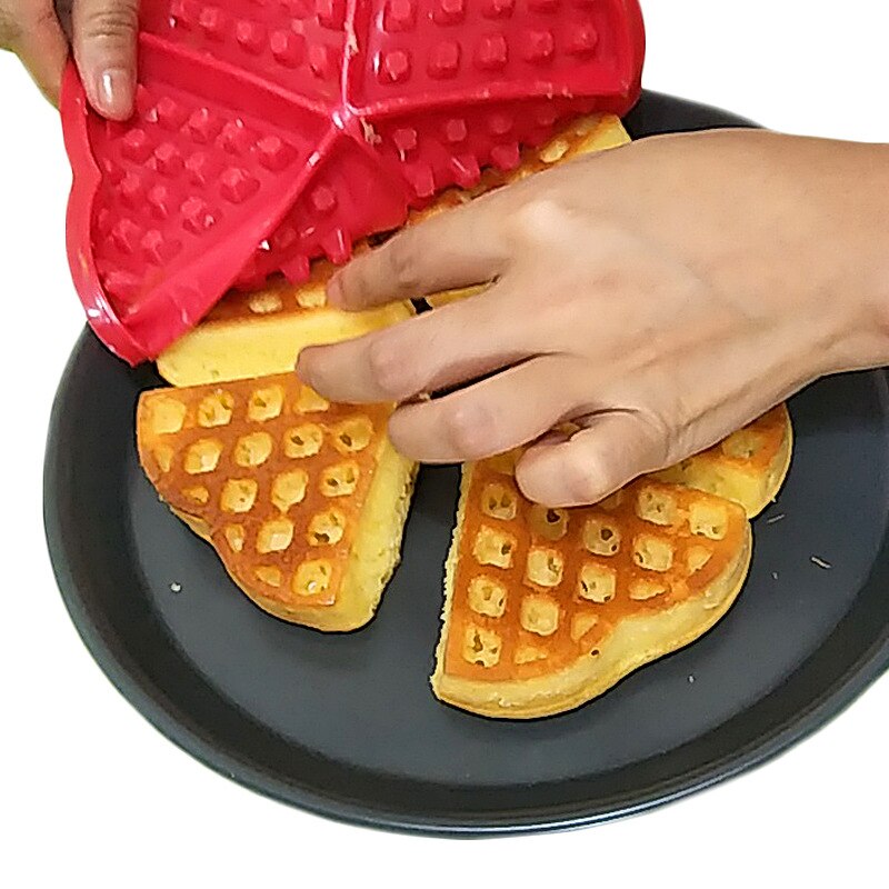 10 Pcs Silicone Waffle Mold Baking Molds Heart Shape Muffin Mould Non-stick Cake Bakeware Kitchen Accessories X2