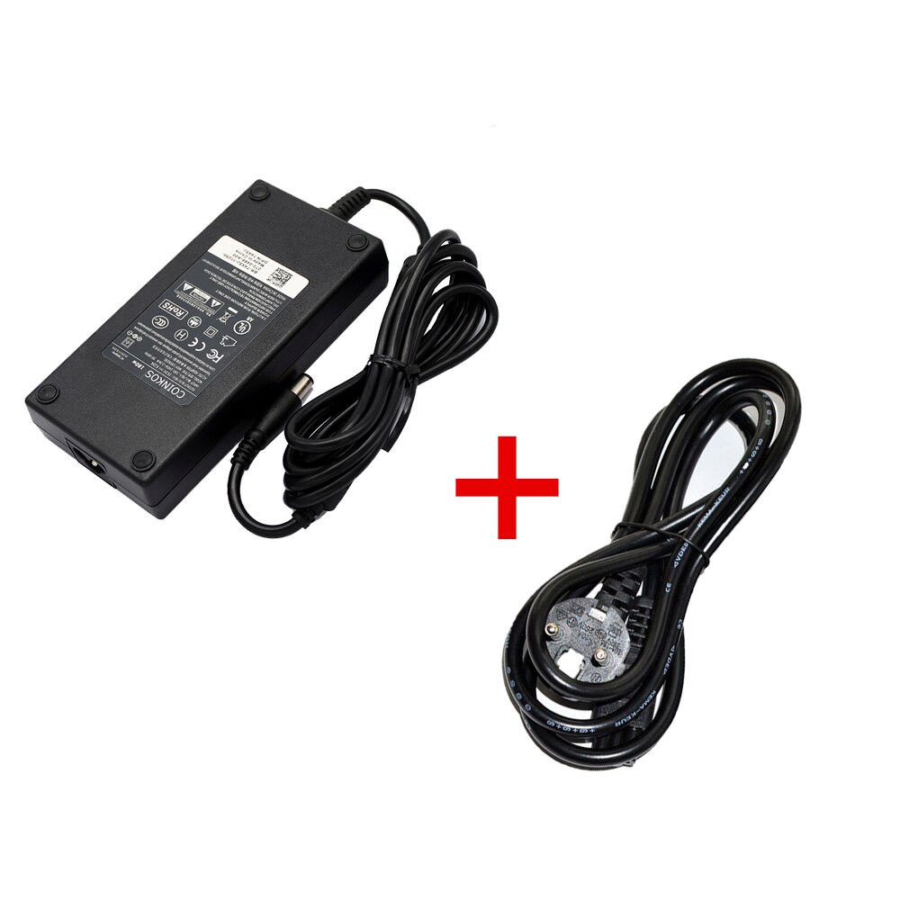 19.5V 9.23A 180W laptop charger power adapter for Dell Alienware 13 R3 14 R1 15 R3 G3 15-3579 17 3779 P72F001 G5 15-5587 G7: with EU Cable