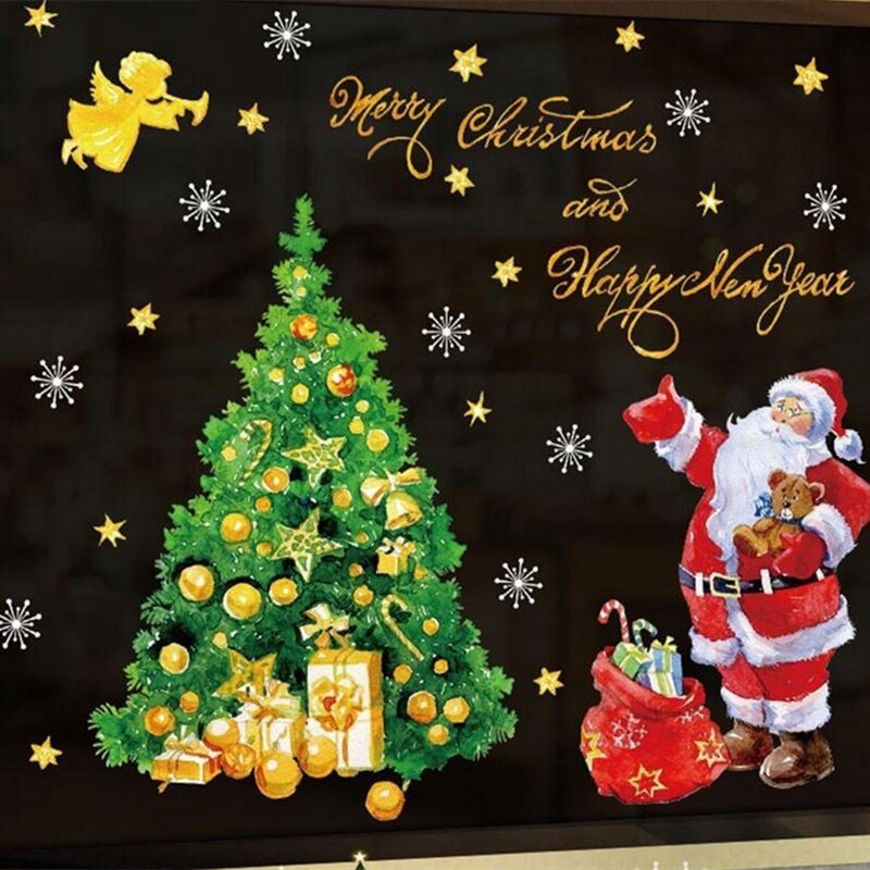 Diy Kerst Raamstickers Muur Kerst Raam Muur Decor Kerstman Vrolijk Kerstfeest Voor Thuis Nieuwjaar Sticker Navidad