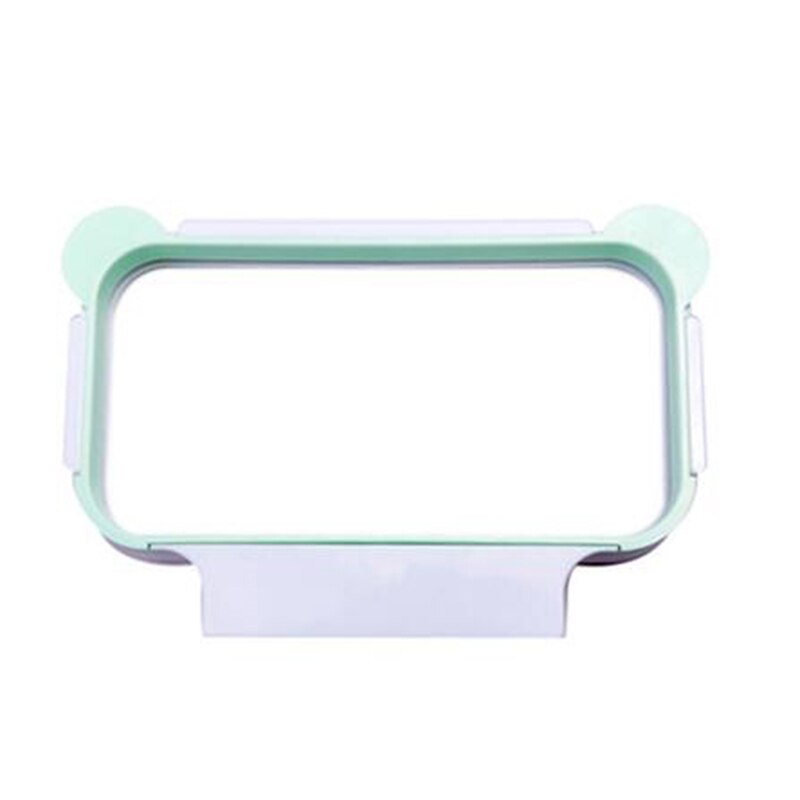 Plastic Hanging Kitchen Cupboard Door Garbage Bags Holder Portable ABS Waste Bag Racks Rubbish Bag Holder Home Kitchen Organizer: green