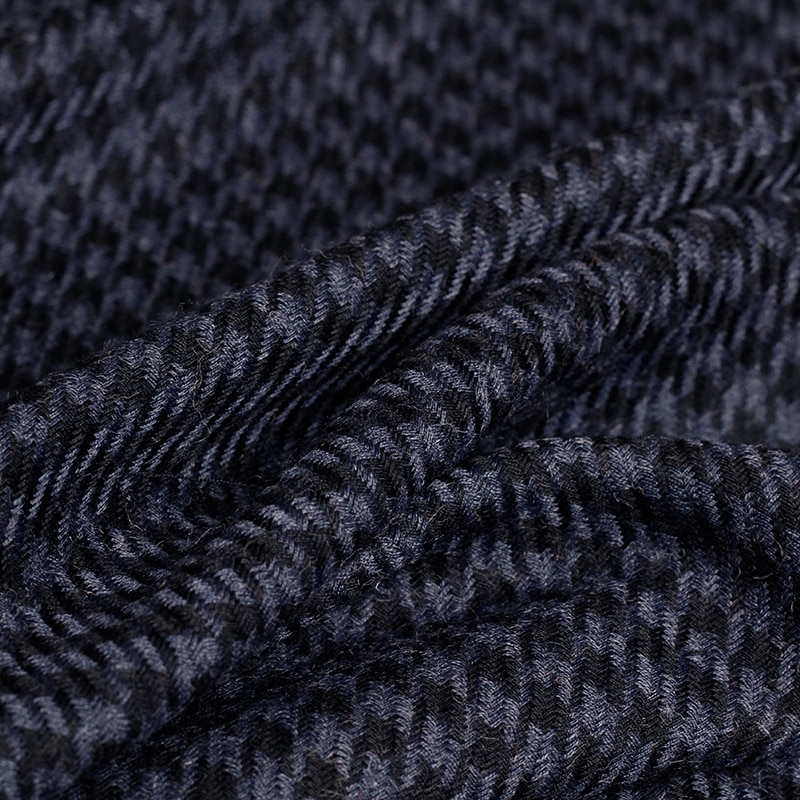 Pearlsilk azul negro hilo teñido pata de gallo lana de Cachemira accesorios para prendas de vestir vestido de otoño DIY telas de ropa