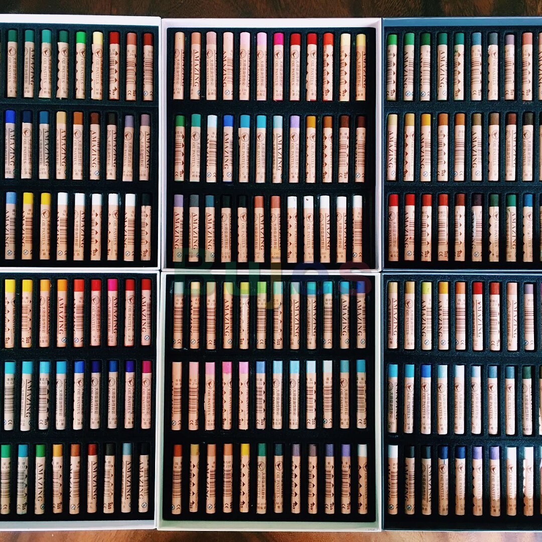 Amazing High-Pigment Oil Pastel Colors, Set of 36 Oil Pastels - Soft Texture, No Residue, Rich Colors and Diversified Painting