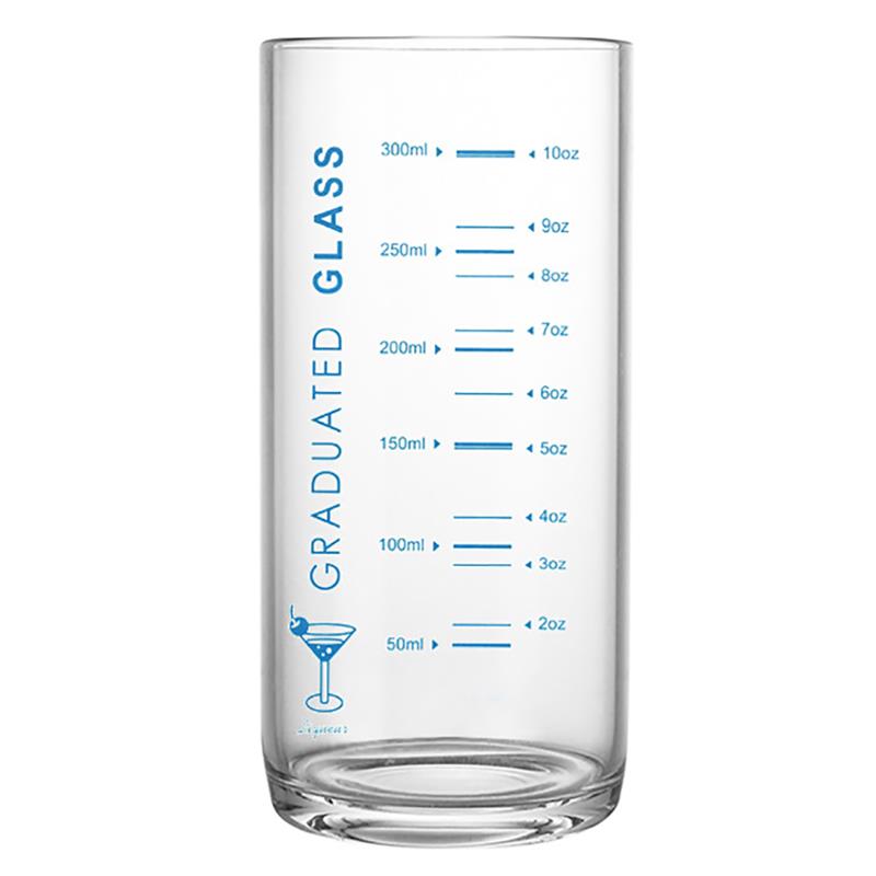 Verre à boire de 11.16oz verre à eau multi-usage | Verre à bille avec mesure: Blue
