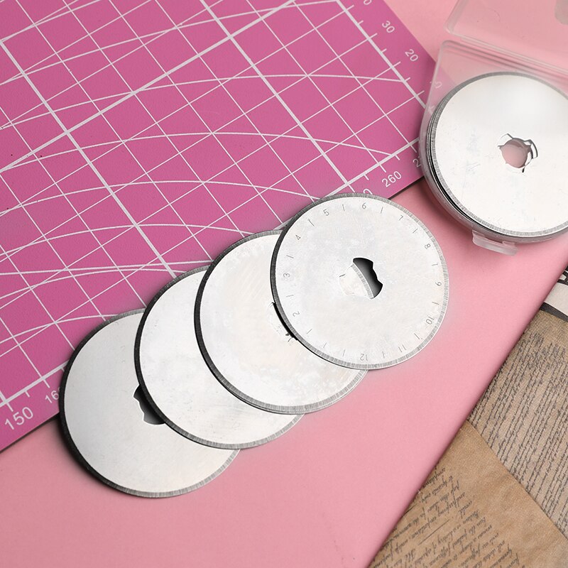 LMDZ 45mm Cutting Ruller Rotary Cutter And Replacement Blades Fabric Patchwork Leather Crafts Cutting Mat Leather Cutting Tools