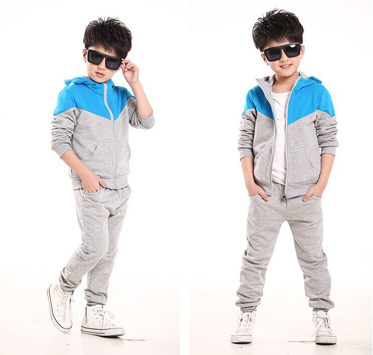 Conjunto de ropa para niños, chándales para trotar para primavera y otoño para bebés, chaqueta con capucha y pantalones, traje deportivo para niños, conjuntos de ropa negra