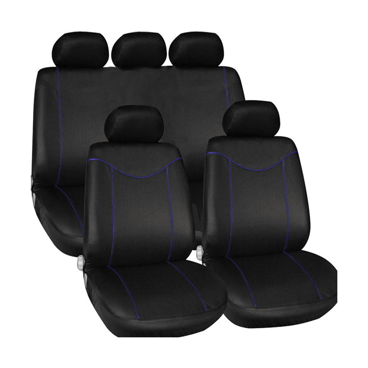 Bilsædebetræk til 5/2 sæder universal autostolbeskytterpude foran bagdæksel indvendigt tilbehør køretøjsbil styling: 5 sæder blå
