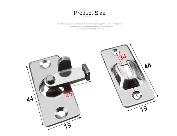 90 Graden Effen Deur Dagschoot 304 Rvs Slot Schuifdeur Haakse Gesp Floding Deur Deur Klink Beveiliging