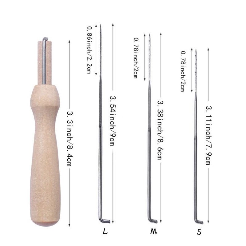 30 Stks/set Gemengde Viltnaalden Wolvilt Gereedschap Vilten Starter Kit Diy Tool Met Fles (S,M,L Elke Maat 10 Stuks)