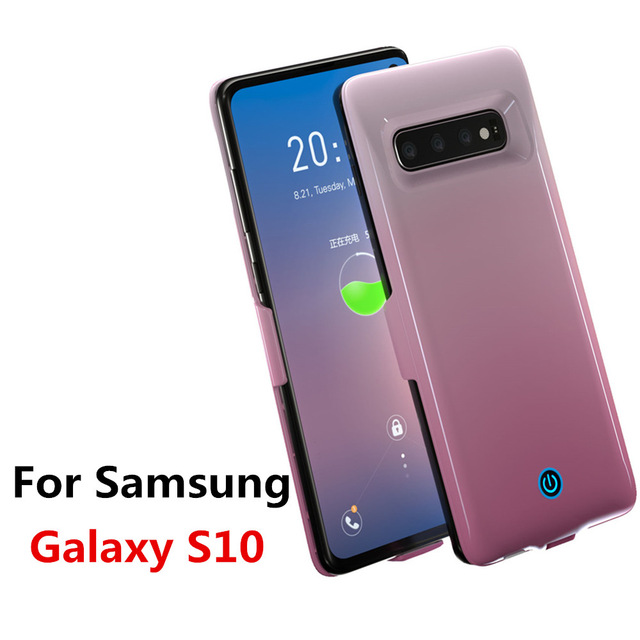 NTSPACE 6000/7000mAh External Phone Power Case For Samsung Galaxy S10 Portable PowerBank Backup Battery Charger Cover: Pink for S10