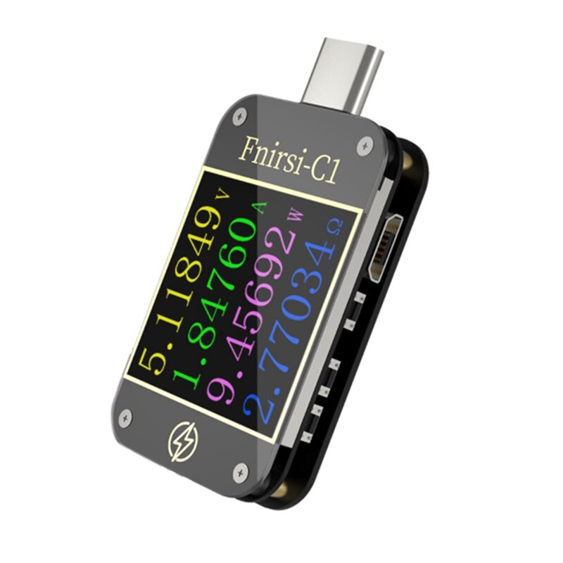 FNIRSI C1 Type-C PD Trigger USB-C Voltmeter Ammeter Fast Charging Protocol Test Type-C Meter Power Bank Tester: Default Title
