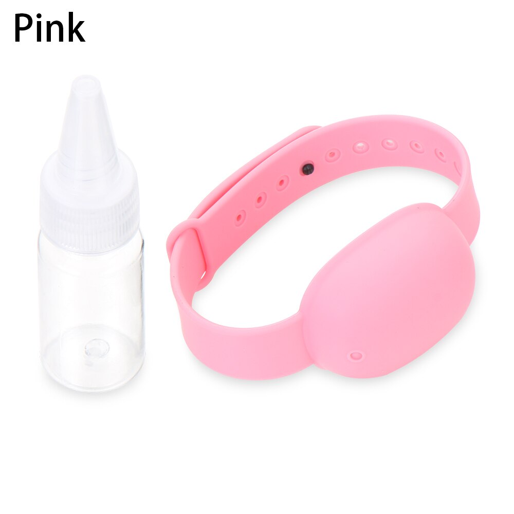 Outdoor Portable Hand Sanitizer Dispensing Wristband Hand Wash Dispenser Refillable With Squeeze Bottle Silicone Soap Bracelet: B-5