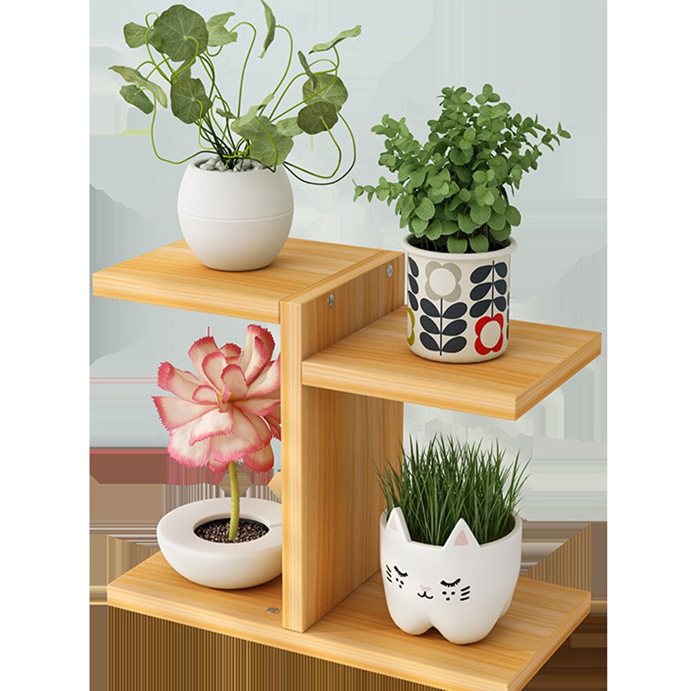 Houten Plant Stand 4 Tier Verticale Plank Bloem Display Rack Thuis Outdoor Bloempot Houder Voor Tuin Patio Balkon Slaapkamer