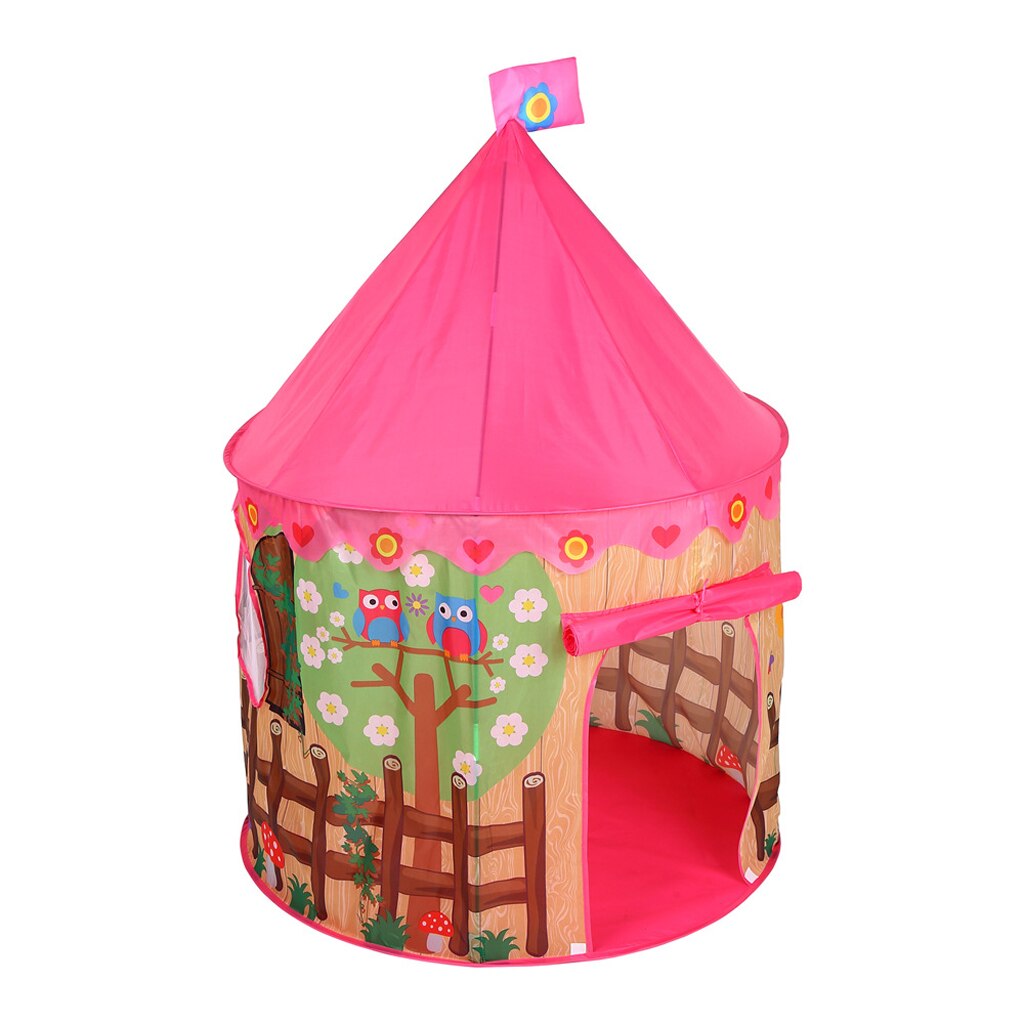 Sammenleggbare prins blomster leketelt lekehus slott for barn jenter utendørs innendørs spill barnehage leke hytte lekegrind leke baby spedbarn