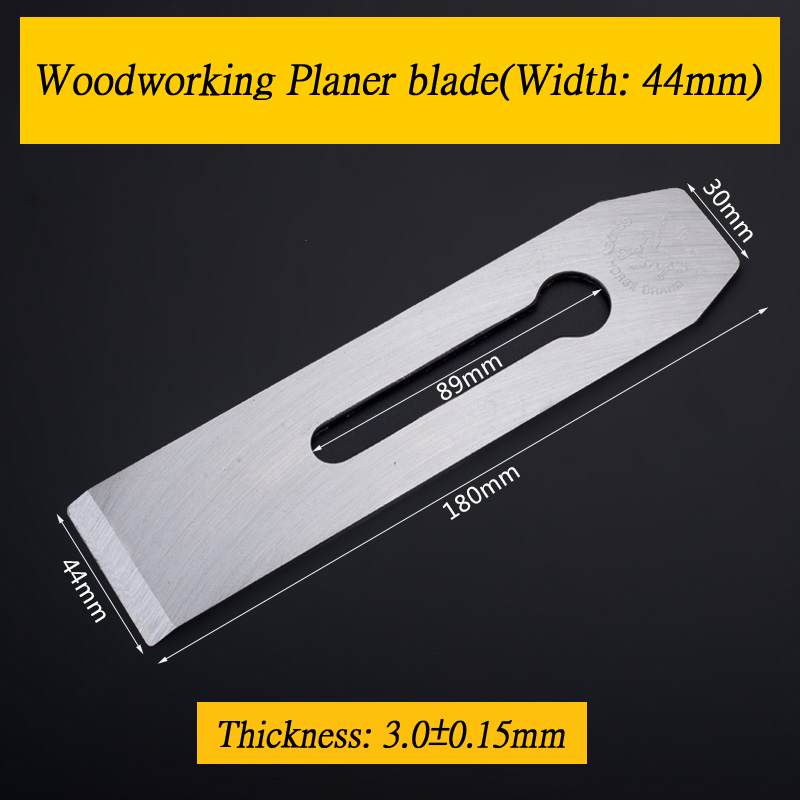 Hand Planer Blades 180*44*2.9mm HSS Planer Cutter Width 38 44 51mm Woodworking Planer Saw Blades 183*51*2.9mm With Planing Cover: Width 44mm