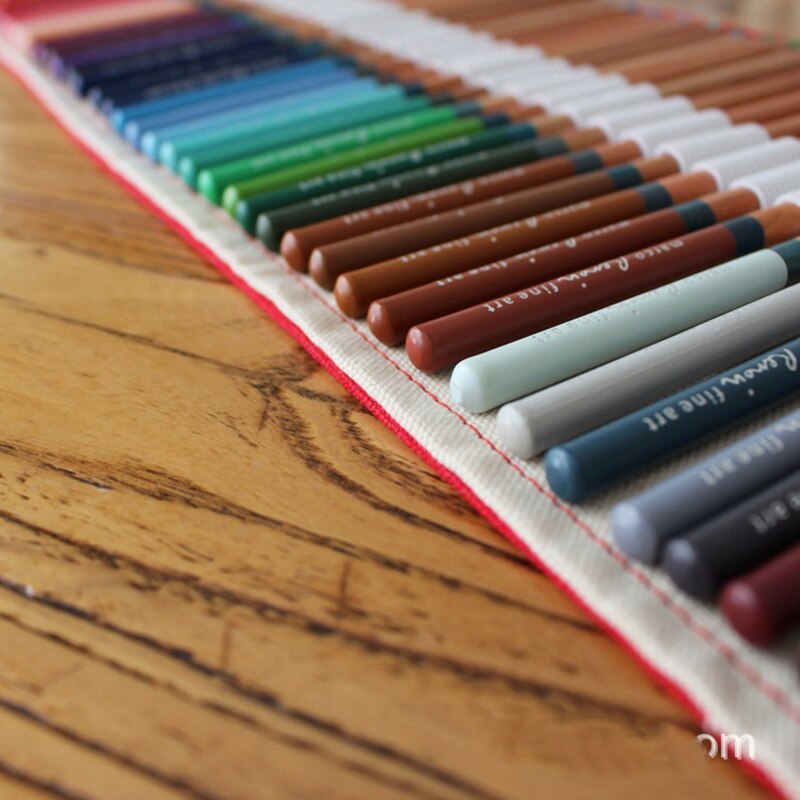 Rød rulle penalhus store 36/48/72 huller tilbage til skole blyant til piger drenge patron stor lærred pen taske papirvarer kit