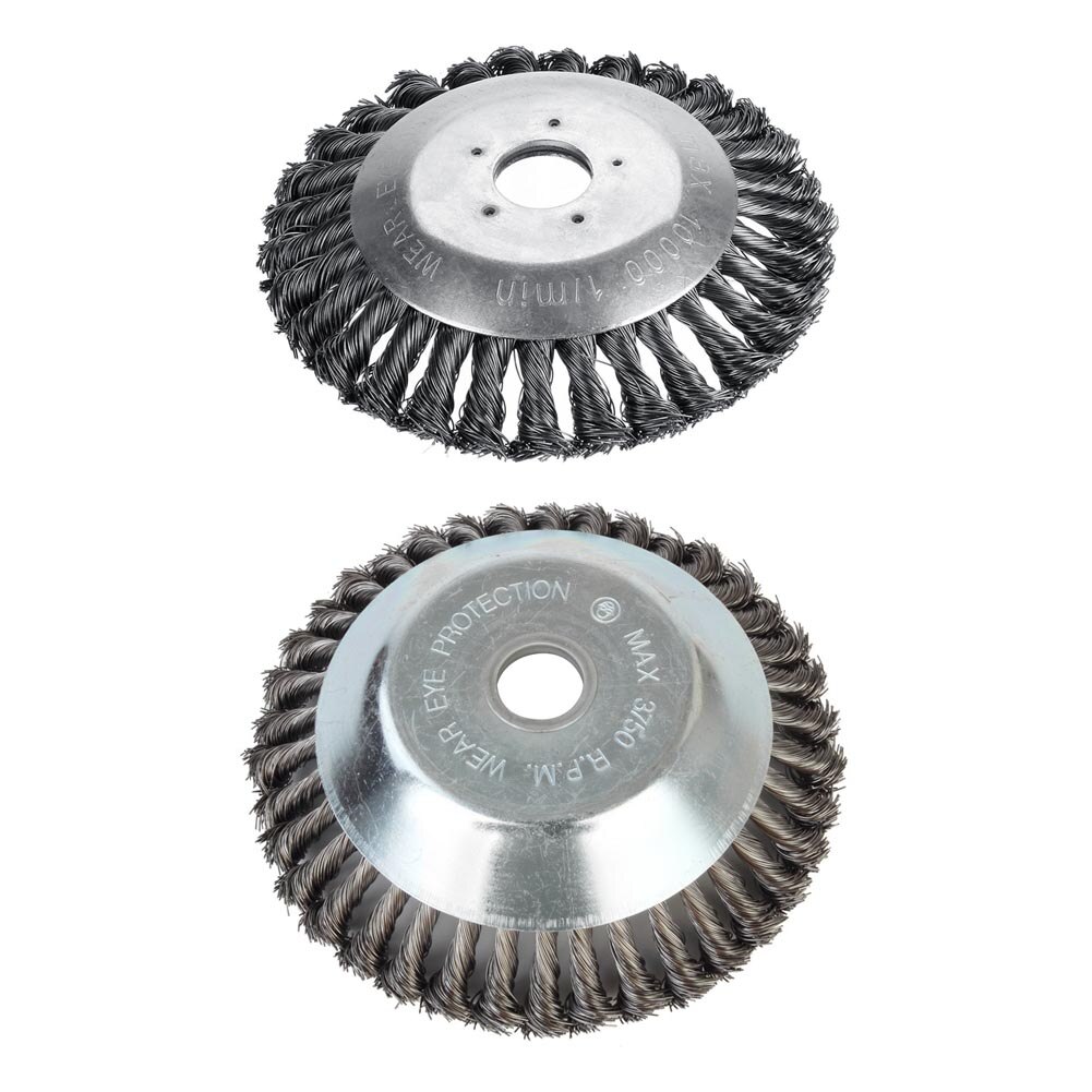 Universal Lawn Mower Grass Trimmer Head Twist Knot Brush Cutter Mower Steel Wire Wheel Brush Disc Garden Tools for Lawn Mower