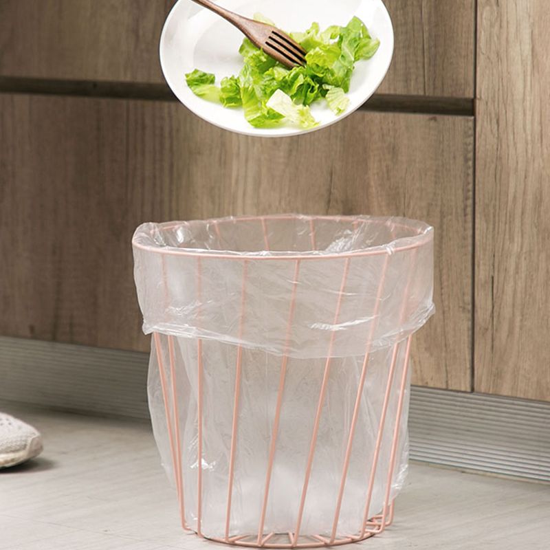 Smeedijzeren Kooi Prullenbak Ronde Prullenbak Kantoor Prullenbak Prullenbak Vuilnis Container Voor Badkamer, Keuken
