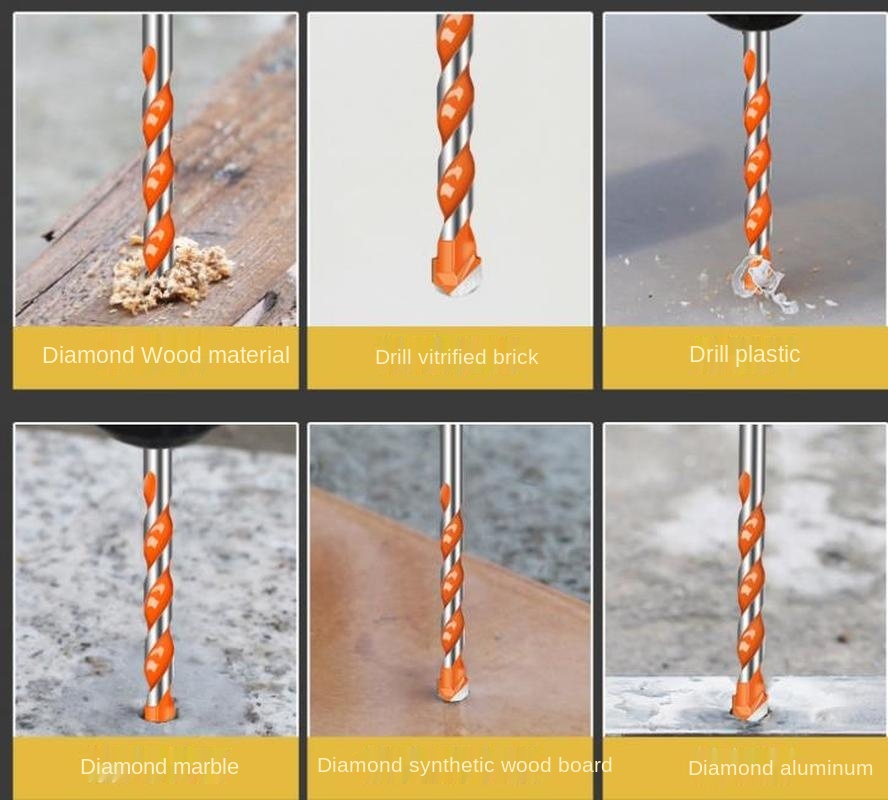 5/10 pièces Triangle fileté tungstène acier mur carrelage béton foret ménage marbre Overlord diamant main perceuse électrique