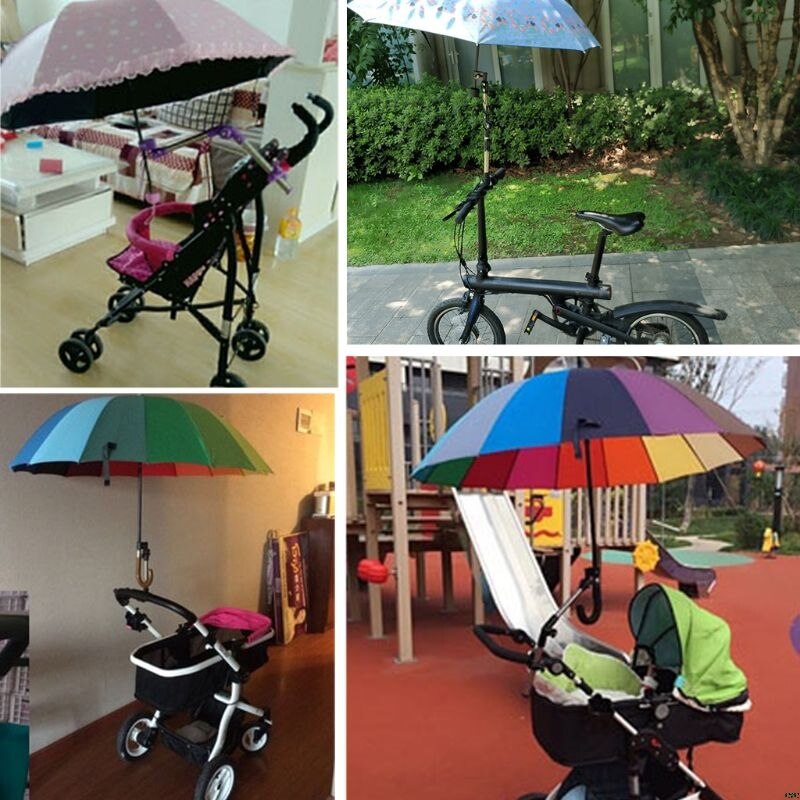 Adjustable Mount Stand Baby Stroller Accessories Baby Stroller Umbrella Holder Multiused Wheelchair Parasol Shelf Bike Connector