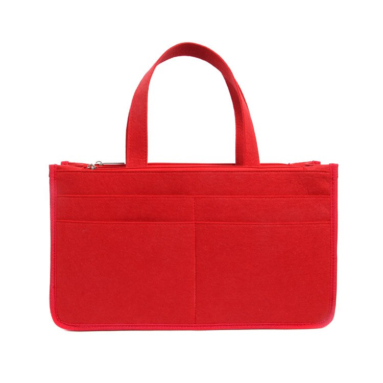 Wj-Deposito002 Feltro Borsa per pannolini di Stoffa Multi-Vano Portaoggetti Doppio Sacchetto Della Chiusura Lampo 34x19. 5x10cm