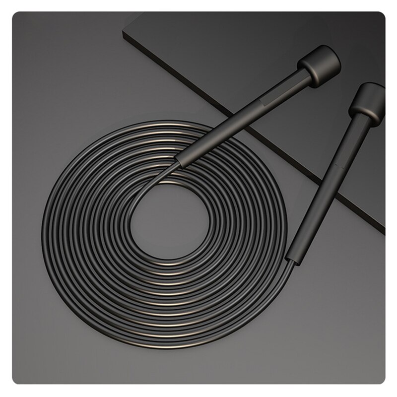 Speed Jump Rope PVC Jumping Rope Gym Fitness Skipping Rope Home Exercise Training: Black