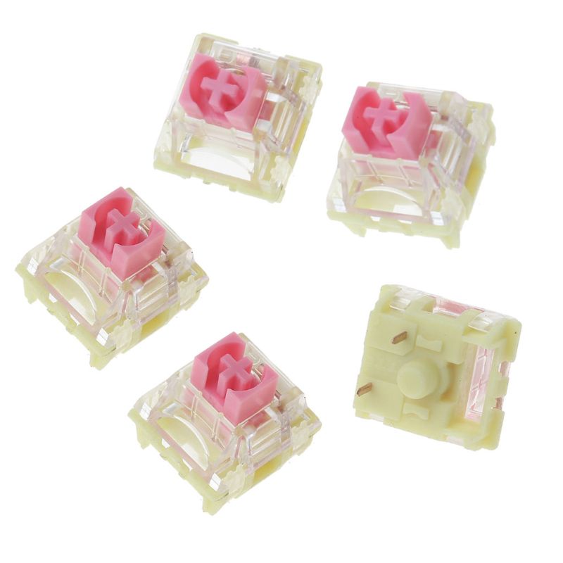 5pcs/pack TTC Pink Mechanical keyboard Switch Pink Gold Contact Switch 3pin 100 Million Lives For Cherry Gateron MX Switch keybo