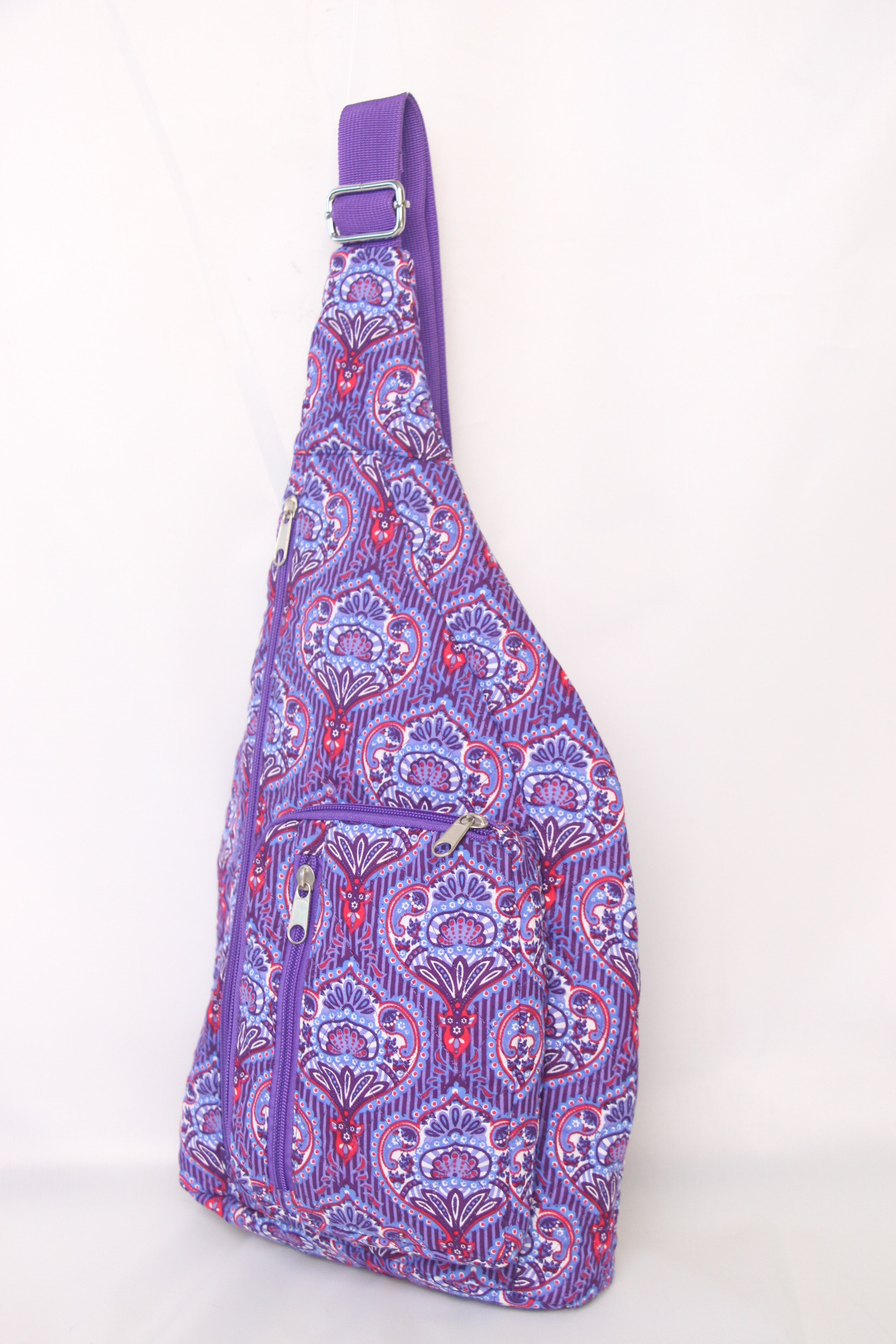 Alta qualidade impresso saco de algodão peito sling saco pacote de peito crossbody casual sling bolsa de ombro