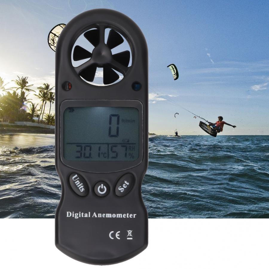 Draagbare Digitale Anemometer TL-300 3-in-1Wind Snelheid Luchtsnelheid Luchtstroom Temperatuur Gauge Windmeter Hygrometer