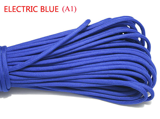 1 pièces 550 Paracord Parachute cordon lanière Mil Spec Type III 7 brins noyau 100 FT 27 couleurs pour l'escalade Camping boucle Bracelet