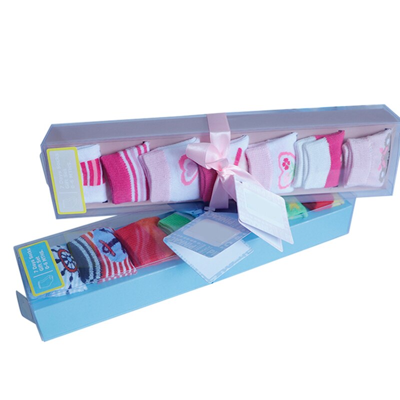 Redkite 7 Pairs Baby Socks Newborn 100% Cotton packing Cute Cartoon