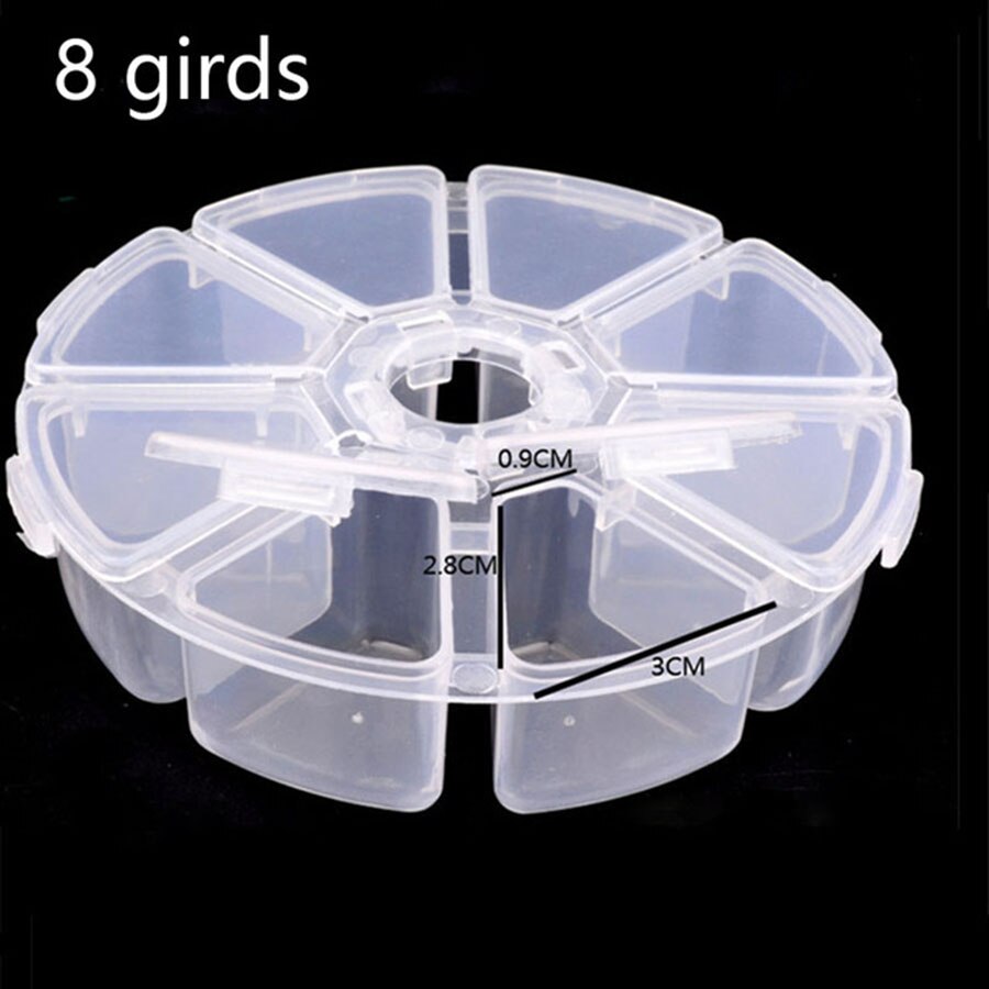 8/28Grid Transparent Plastic Suitcase Diamond Bead Container Storage Box Tool Nail Art Rhinestone Mosaic Organizer Accessories: 8 grid