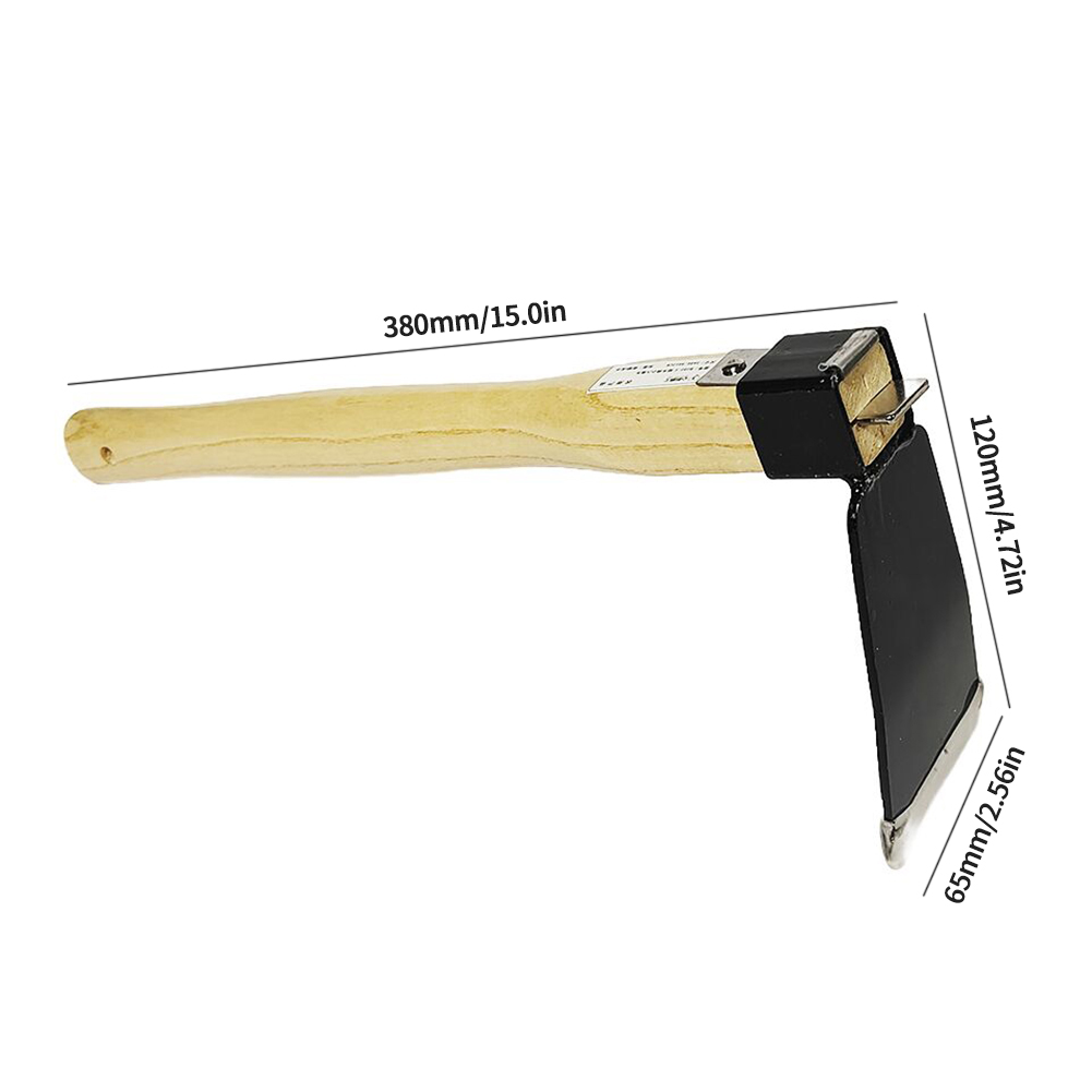 Garden Rake Cultivator with Wooden Handle Dual-purpose Hoe Mini Hoe and Cultivator for Digging Weeding Gardening and Cultivating: Ivory